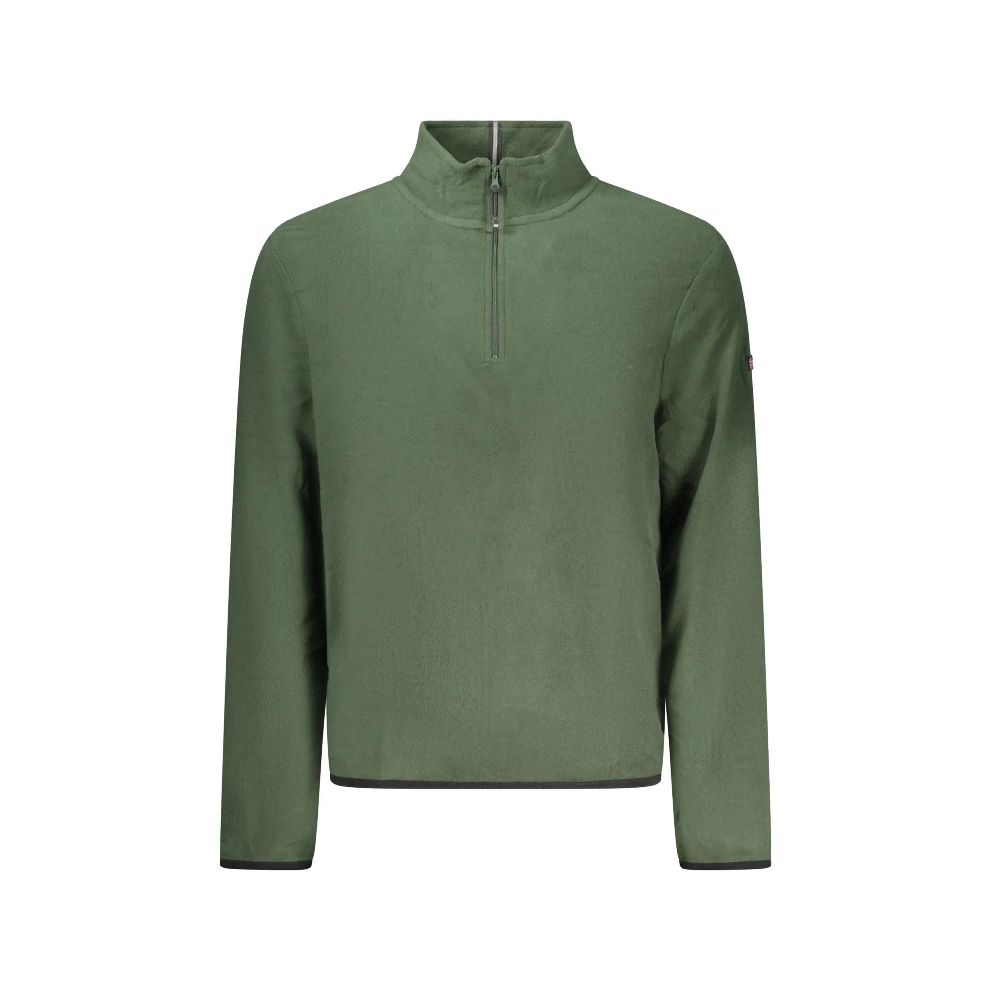 Norway 1963 Felpa Uomo Verde Mezza Zip Pile Applicazione Logo Felpe - foto prodotto